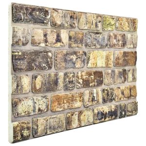 vidaXL Veggpaneler 10 stk. 100 x 50 cm Flerfarget EPS Skum