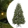 vidaXL Kunstig juletre med 300 LED gr&oslash;nn 210 cm PVC og metall