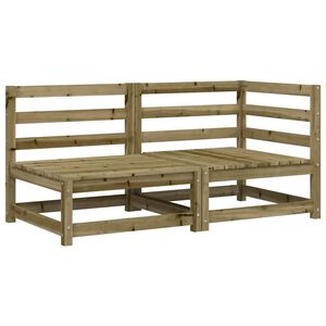 vidaXL Hagesofa 2-seters impregnert furu