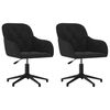 vidaXL Spisestuestol 2 stk. 55 x 59,5 x 77 cm Svart Fl&oslash;yel