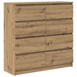 vidaXL Skjenk artisan eik 100x35x99 cm konstruert tre