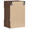 vidaXL Vegghengte skap med LED-lys for TV 2 stk brun eik 40x30x60,5 cm
