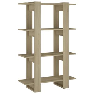 vidaXL Bokhylle/romdeler sonoma eik 80x30x123,5 cm