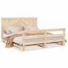 vidaXL Sengeramme med hodegavl 200x200 cm heltre furu