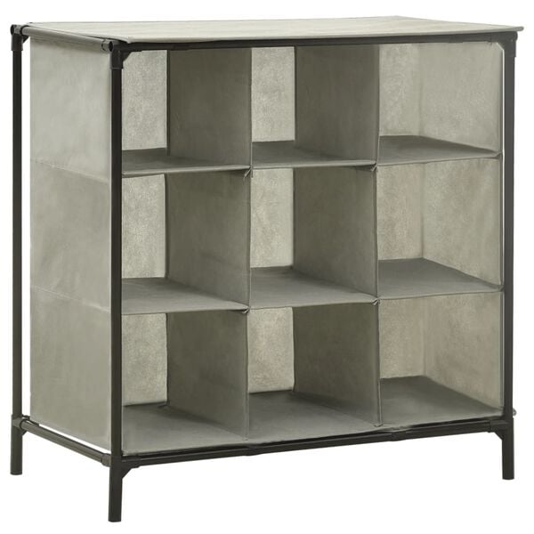 vidaXL Skohylle 57x36x61 cm ikke-vevd stoff og st&aring;l gr&aring;