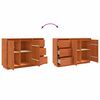 vidaXL Serviesskap med skuff Brun Eik 111 x 34 x 75 cm Massiv furu