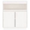 vidaXL Skjenk hvit 70x34x80 cm heltre furu