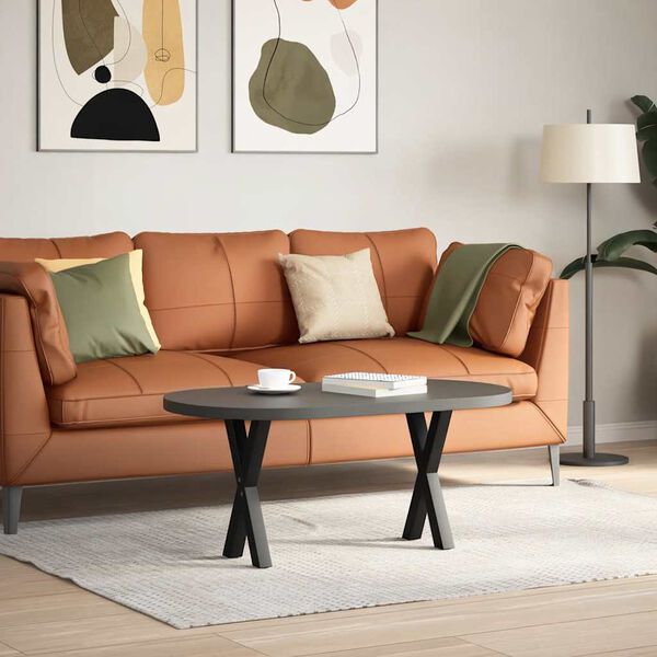 vidaXL Salongbordben X-formet 2 stk svart 38 x (42-43) cm stål