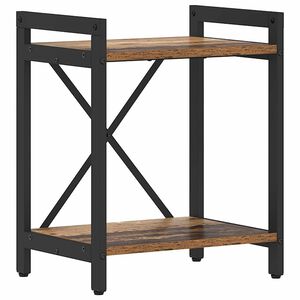 vidaXL Bokhylle 40 x 30 x 50 cm Konstruert tre Gammelt tre