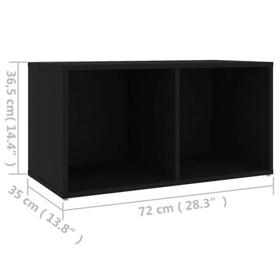 vidaXL TV-benk svart 72x35x36,5 cm sponplate