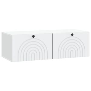 vidaXL Vegghengt TV skap Hvit 99 x 41 x 30 cm Konstruert tre
