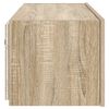 vidaXL Vegghengt TV-benk med LED sonoma eik 80x35x31 cm