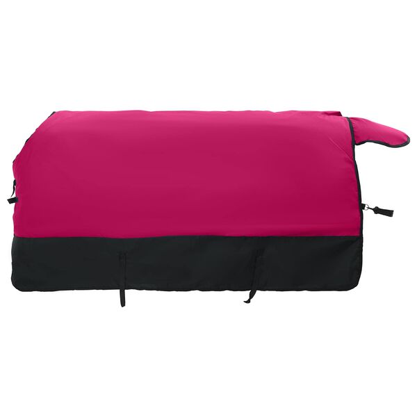 vidaXL Hestepledd Rosa og svart 135 cm Polyester