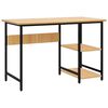 vidaXL PC-bord svart og lys eik 105x50x72 cm MDF og metall