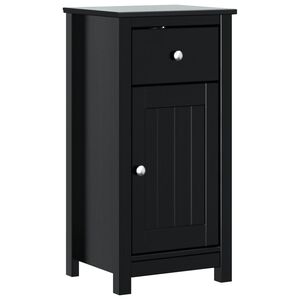 vidaXL Baderomsskap BERG svart 40x34x80 cm heltre furu