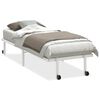 vidaXL Sengeramme uten madrass sammenleggbar hvit 75x190 cm st&aring;l