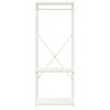 vidaXL Garderobe hvit 60x40x167 cm metall og sponplate
