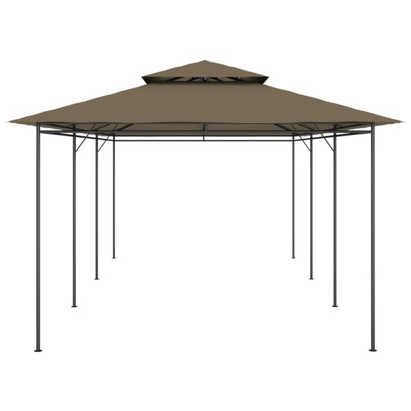 vidaXL Paviljong 600x298x270 cm gråbrun 180 g/m²