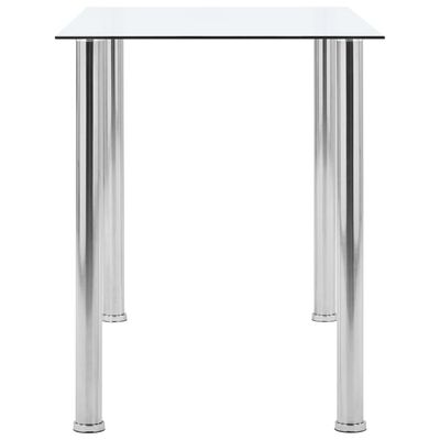 vidaXL Spisebord gjennomsiktig 120x60x75 cm herdet glass