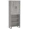vidaXL Highboard gr&aring; sonoma 69,5x34x180 cm konstruert tre