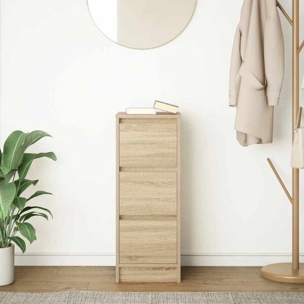 vidaXL Skjenk sonoma eik 29,5x34x76 cm konstruert tre