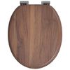 vidaXL Myk-lukking toalettsete Brun 44 x 38 cm MDF-plater