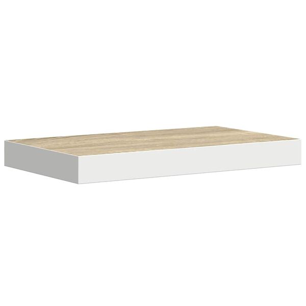 vidaXL Flytende vegghylle eik og hvit 40x23x3,8 cm MDF