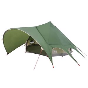 vidaXL Teepee Telt 5-Person med tak Gr&oslash;nn og Gr&aring; 415 x 415 x 247 cm
