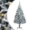 vidaXL Kunstig juletre Hvit 240 cm PVC og St&aring;l og Plast