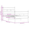 vidaXL Sengeramme uten madrass med hodegavl og fotgavl 100x190 cm