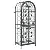 vidaXL Vinstativ for 41 flasker svart 45x36x120 cm smijern