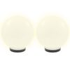 vidaXL Lampesett LED 2 stk sfærisk 25 cm PMMA