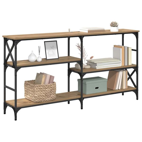 vidaXL Konsollbord Artisan Eik 150 x 29 x 76,5 cm Konstruert tre