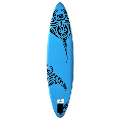 vidaXL Oppblåsbart padlebrettsett 320x76x15 cm blå