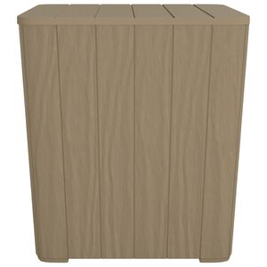 vidaXL Hagebord med avtakbart lokk lysebrun polypropylen