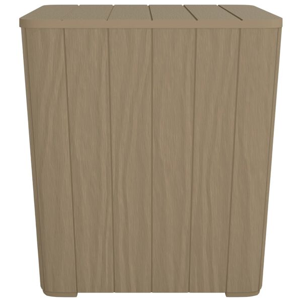 vidaXL Hagebord med avtakbart lokk lysebrun polypropylen