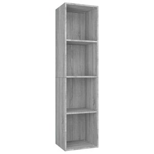 vidaXL Bokhylle/TV-benk gr&aring; sonoma 36x30x143 cm konstruert tre