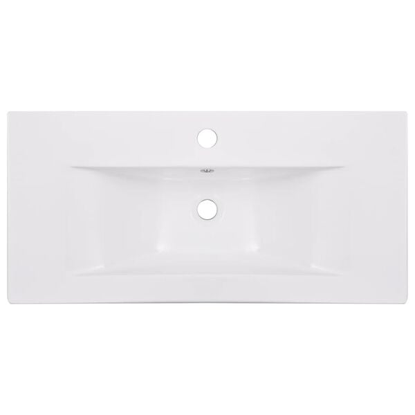 vidaXL Innebygd vask 81x39,5x18,5 cm keramisk hvit