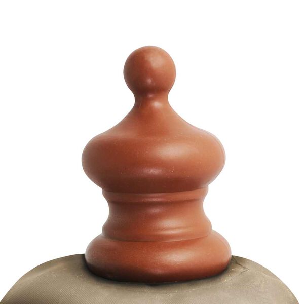 vidaXL Parasoll med trestang 350 cm gråbrun