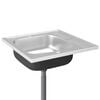 vidaXL Kj&oslash;kkenvask med avl&oslash;pssett s&oslash;lv 600x600x155 mm rustfritt st&aring;l