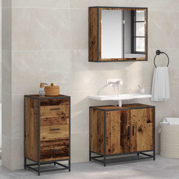 vidaXL Serviesskap Gammelt tre 35,5 x 35 x 76 cm