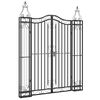 vidaXL Hageport svart 121x8x150 cm smijern