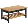 VidaXL Kaffebord EKAI Svart 100 x 60 x 45,5 cm Heltre furu