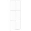 vidaXL Skyved&oslash;r hvit 90x205 cm herdet glass og aluminium