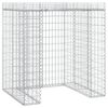 vidaXL Gabionvegg for s&oslash;ppelkasse 110x91x120 cm galvanisert jern