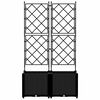vidaXL Hageblomsterpotte 2 pcs Svart 80 x 40 x 143 cm St&aring;l