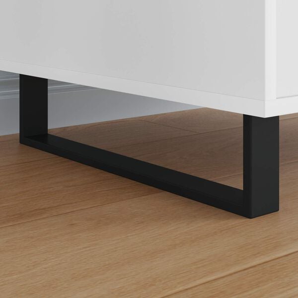 vidaXL M&oslash;belf&oslash;tter 12 pcs Svart 43,6 x 4 x 10 mm Jern