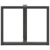 vidaXL Spisebordben T-formet 2 stk antrasitt 100x35x(72-73) cm stål