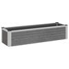 vidaXL H&oslash;ybed Gr&aring; 100 x 30 x 22 cm WPC og Aluminium