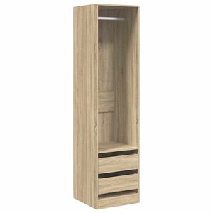 vidaXL Garderobe med skuffer sonoma eik 50x50x200 cm konstruert tre